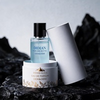 Nouveau produit, flacons de parfum en verre cylindriques, vides, transparents, 30 ml, 50 ml, 100 ml, flacon de parfum de luxe avec couvercle magnétique, emballage en boîte
