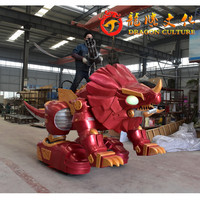 Parterre de fleurs pour enfants, Robot dinosaure en banderole, pour carnaval, idéal pour parc, aire de jeux pour enfants