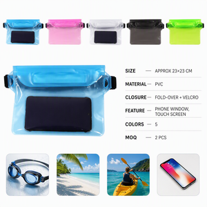 Pochette Téléphone Étanche en PVC Sac Banane Bandoulière Unisexe Minimaliste pour Natation Rafting Activités de Plein Air - Product Image 5