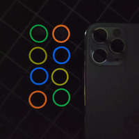 Nouveautés : Protection d'objectif photo lumineuse en verre trempé pour iPhone 11, 13, 15 Pro Max, 16 Plus