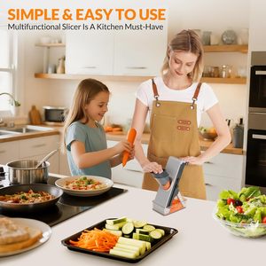 Kitchen Gadget Stainless Steel Blade Manual <b>Vegetable</b> Fruit <b>Chopper</b> Grater Potato Cutter Mandoline Slicer Shredder Carton - Product Image 2