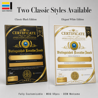 Service d'impression de certificats personnalisés avec estampage à chaud doré – Certificat de reconnaissance et de remerciement