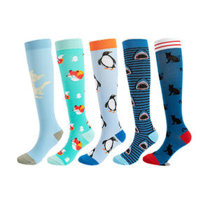 2024 Jacquard Sport pression chaussettes animaux loisirs de plein air compressé chaussettes Orthodic Grade course Compression chaussettes hommes femmes - Product Image 1