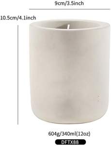 Vela de Cera de Soja 100% Personalizada al por Mayor con Logotipo Grabado, Vela de Cemento Única y Colorida en Recipiente de Cerámica - Product Image 2