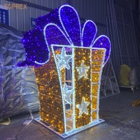 TOPREX Boîte à lumière LED 3D professionnelle avec motif, cadre étanche IP65 pour affichage de Noël en centre commercial, marché américain