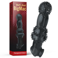 Extenseurs de pénis en silicone texturé cristallin à points, audacieux et agrandi avec vibration