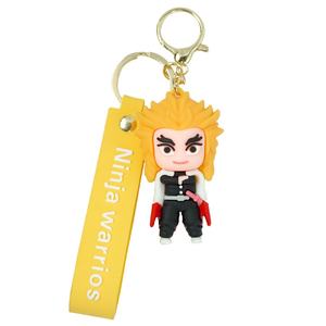 Demon Slayer Creative Lock llavero personalizado PVC plástico y Metal pareja colgante para coche mochila muñeca máquina - Product Image 6