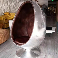Chaise longue sherpa pivotante classique loisirs meubles de maison en fibre de verre West Mod aviator stéréo alpha mod pod fauteuil de relaxation avec haut-parleur