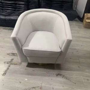 Fauteuil pivotant d'appoint en velours, style nordique moderne, pour salon, vente en gros directe d'usine - Product Image 2