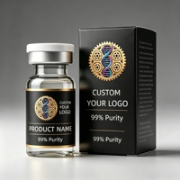 Autocollants de sécurité holographiques personnalisés anti-contrefaçon pour étiquettes pharmaceutiques, adaptés aux flacons de poudre lyophilisée de 3 ml et 10 ml, emballage en carton