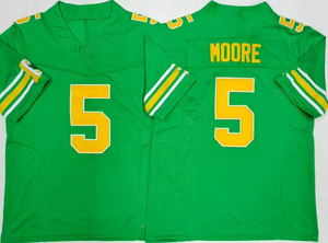 เสื้อเจอร์ซีย์ฟุตบอลอเมริกันแบบเย็บติดกัน ระบายอากาศได้ดี รุ่น 2026 Oregon Duck หมายเลข 5 Dante Moore และหมายเลข 8 Dillon Gabriel สำหรับกีฬาในวิทยาลัย - Product Image 2