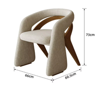 Chaise de salon en tissu de style italien JP, mobilier de maison moderne nordique en bois massif