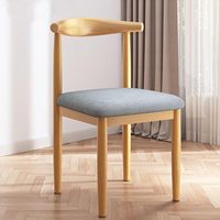 Vente directe d'usine Européenne Danoise Chaise Café Restaurant Sillas Vache OX Corne Chaise En Bois Coude À Manger Chaises Avec Coussin