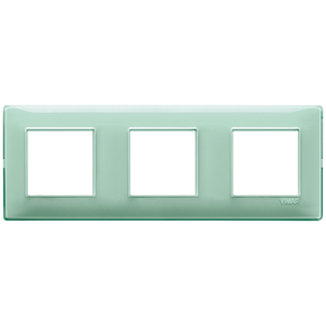 Plaque d'interrupteur mural Vimar 3 gangues vert menthe 27 mm x 8 mm x 0,9 mm - Product Image 1