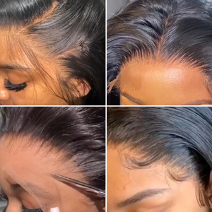 Parrucca 5x5 6x6 hd con chiusura in pizzo per donne nere ad alta densità con osso dritto capelli umani parrucca senza colla con chiusura parrucca pre-strappata - Product Image 4