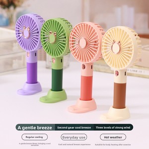 Ventilador Portátil Plegable Silencioso para Estudiantes, con 3 Velocidades <span class=keywords><strong>de</strong></span> Viento, hasta 3 Horas <span class=keywords><strong>de</strong></span> Duración, Soporte para Teléfono Móvil USB - Product Image 3