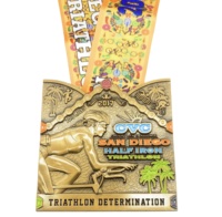 Großhandel Maßgefertigte Personalisierte Fahrrad-Rennmedaillen Marathon-Medaillen Souvenir Festliche Feierlichkeiten Bandmedaillen