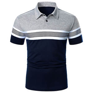 Coton professionnel hommes Slim Fit pour polos personnalisé décontracté Streetwear Anti-rides solide motif tricoté dernière conception - Product Image 3