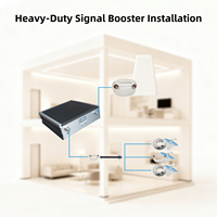 Amplificateur de signal cellulaire double bande StPremium 80dB EasyBoost 800/1800MHz 27dBm Kit complet offrant 3000 dBm ㎡   Couverture pour l'amélioration du signal