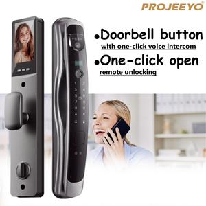 Khóa vân tay Wi-Fi để kiểm soát thẻ nhớ lưu trữ đám mây hợp kim nhôm thông minh rim khóa Keyless nhập sinh trắc học truy cập - Product Image 5