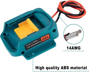 อะแดปเตอร์แบตเตอรี่สำหรับแบตเตอรี่ <span class=keywords><strong>Makita</strong></span> 18V อะแดปเตอร์แปลงไฟ DIY สำหรับรถของเล่น พร้อมสายเชื่อมต่อขนาด 14 AWG สำหรับรถบังคับวิทยุ ของเล่นหุ่นยนต์ รถบรรทุกบังคับวิทยุ - Product Image 1