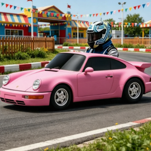 Go Kart Eléctrico Retro Rosa Personalizable con Motor sin Escobillas de 2500w72v, Ideal para Pistas de Karting, Campamentos y Zonas Turísticas - Product Image 4