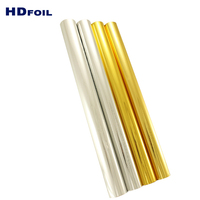 Rouleau de film de marquage à froid HDFOIL Golden PET générique, largeur 640mm/1280mm, longueur 3000m-6000m, température 110-125°C pour papier et plastique