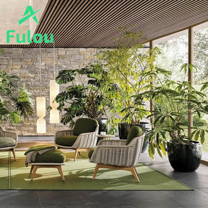 أرائك حديثة مصنوعة من خشب الساج مع حبل للفناء والمنتجعات والفناء والفناء والفناء والفنادق الخشبية - Product Image 2