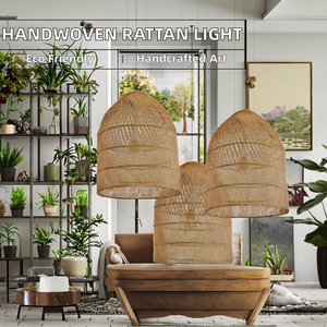 Large Handmade <b>Bamboo</b> Pendant <b>Light</b> Shade Chandelier Asian Eco-Friendly for Outdoor Wedding Events Parties Garden Decoration - Product Image 2