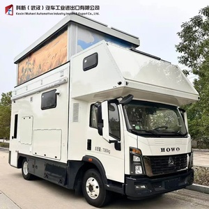HOWO Nouveau <span class=keywords><strong>camping</strong></span>-<span class=keywords><strong>car</strong></span> de luxe diesel turbo, conduite à gauche, transmission automatique, toit relevable à deux étages, à vendre - Product Image 1