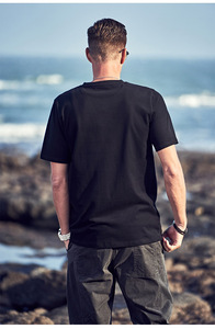 Vente en gros de haute qualité pour hommes 100 coton de qualité t-shirt Streetwear personnalisé ajusté mince t-shirt - Product Image 4