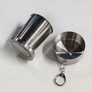 Custom Personal Metal Travel Metal Telescopic Keychain <b>Cups</b> Mug Travel Mug for <b>Camping</b> - Product Image 3