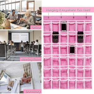 Organizador de 36 bolsillos para teléfonos celulares y calculadoras con bolsillos numerados, almacenamiento para colgar en la pared para uso en el aula o la oficina - Product Image 6