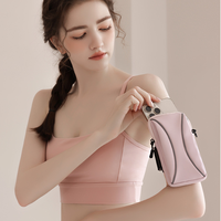 Bolsa de brazo para bicicleta de entrega rápida, logotipo personalizado, funda de brazo, bolsa de muñeca, equipo deportivo, precio económico, riñonera suave para teléfono de bicicleta