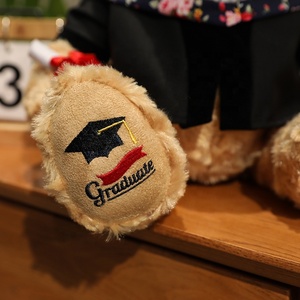 Logo personalizzabile Doctor Bear peluche piccola veste accademica orsacchiotto bambola PP cotone Master giocattoli di peluche - Product Image 4