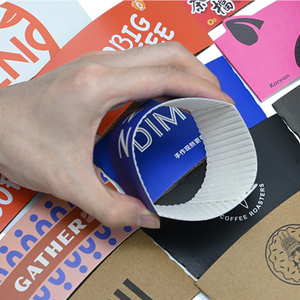 Hot bán thân thiện với môi đôi tường Giấy cốc cà phê tay áo tùy chỉnh in logo cao cấp chất lượng đồ uống nóng container - Product Image 2