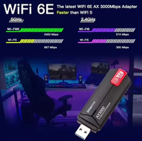Artículos en Oferta, Adaptador Wifi 6E Tri-Banda Ax3000 USB 3.0, Sin Controlador, RTL8832CU, Tarjeta de Red Inalámbrica de 3000mbps