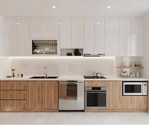 Design Ais Modern Designs High End Affordable Custom Furniture Used Small Full White L Shaped Melamine Kitchen Cabinets