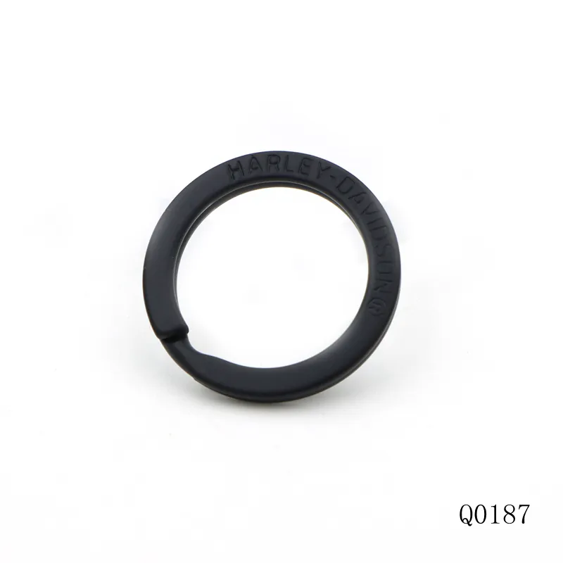 Alta Qualidade Flat Metal Preto Split Key Ring 30mm Gravura Keychain Split Ring