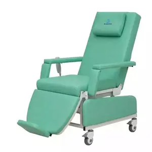 TX-1 Cheap medical multi-functional electric adjustable blood collection dialysis chair made in China, with wheels, easy to move