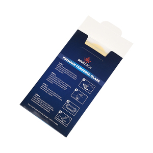 Protecteur d'écran de téléphone portable Boîte d'emballage rigide Gaufrage Éponge Doublure Brillant Laminage Forme d'enveloppe Consommateur haut de gamme - Product Image 1