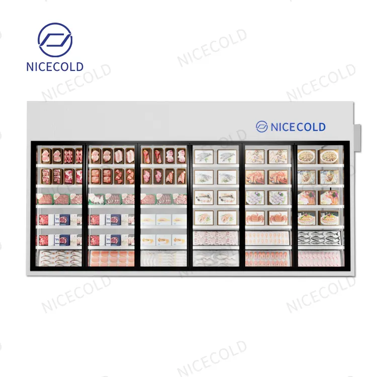 Commerical Walk-In Freezer Cold Room Glass Door Display Cold Storage for Supermarket