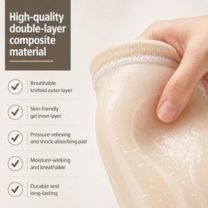 Calcetines <span class=keywords><strong>para</strong></span> Prótesis <span class=keywords><strong>de</strong></span> Tórtula, Transpirables, Lavables, <span class=keywords><strong>de</strong></span> Gel, Algodón y Spandex, <span class=keywords><strong>para</strong></span> Hombres y Mujeres - Product Image 2