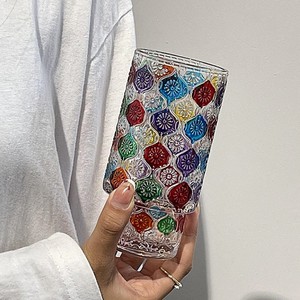 Bicchieri Vintage all'Ingrosso, Tazze in Vetro Dipinte a Mano con Blocchi <span class=keywords><strong>di</strong></span> Colore, Bicchieri Unici con Rifrazione della Luce - Product Image 6