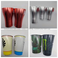 Gobelet à bière en aluminium de haute qualité recyclable, gobelet à café, logo personnalisé / couleur / impression, gobelet à bière portable et durable