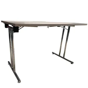 Yıldız istikrarlı büyük krom SteelFolding masa sandalye seti katlanır masa ayarlanabilir yükseklik katlanır piknik şarap masa tabanı
