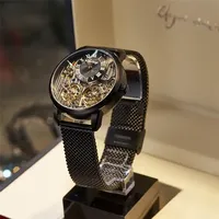 AILANG 8821 Montre-bracelet mécanique automatique pour homme avec boîte, montres en acier inoxydable, marques de montres de luxe pour les patrons