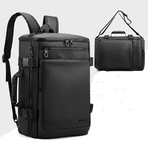 새로운 사용자 정의 디자인 학교 가방 방수 남성 비즈니스 배낭 및 어깨 가방 이중 사용 다기능 위장 여행 가방