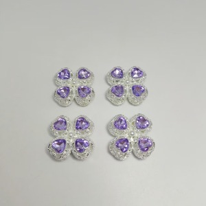 Four-<b>Leaf</b> Clover Rhinestone Charms Zinc Alloy Bezel Setting Unisex Fashion Pendant For DIY Jewelry Keychain <b>Necklace</b> Accessories - Product Image 3