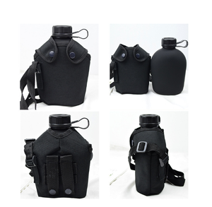DFB0726 Botella de Agua Portátil de Aluminio de 1.2L para Deportes al Aire Libre, Caza y Camping, con Bolsas de Camuflaje y Correas para el Hombro - Product Image 4